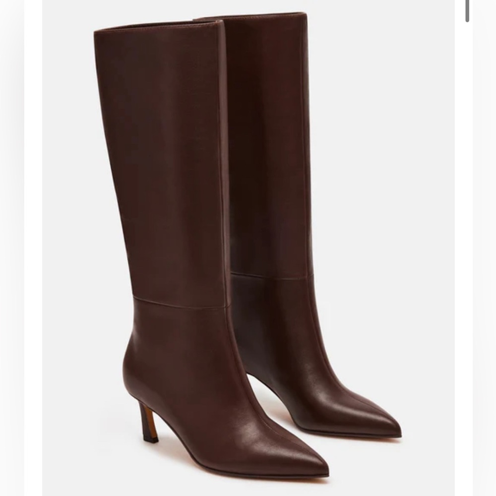 Steve Madden: Brown soft leather boots.